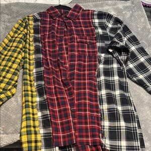 Fashion Nova Multicolor Plaid Shirt